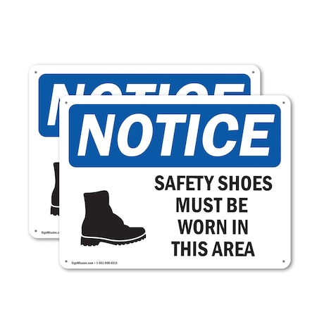 Signmission 12 in Height, 18 in Width, Aluminum, Rectangle OS-2PACK-NS-A-1218-L-16533